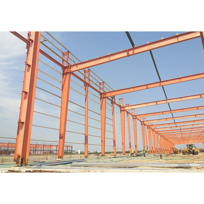 Painted Modern Q235 / Q345 Steel Workshop Building Construction