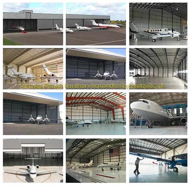 İyi Fiyat Çelik Yapı Çerçeve Yapı İnşaat Prefabrik Uçak Hangarı