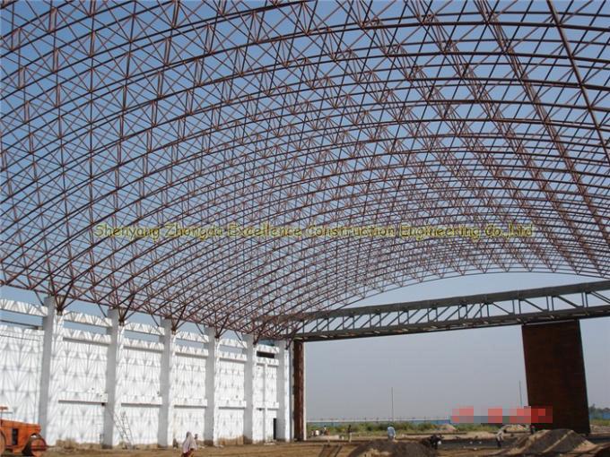 Kemer çatı makası ile ucuz uzun açıklıklı çelik uçak hangarı