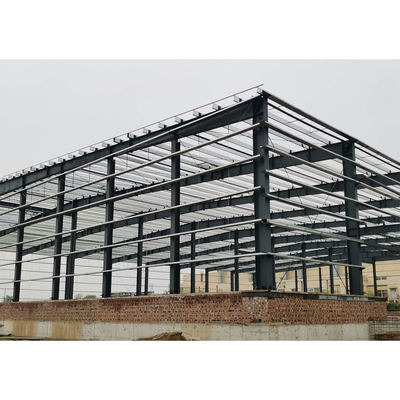Painted Modern Q235 / Q345 Steel Workshop Building Construction