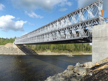 Ot Dip Galvanized Green Temporary Bailey Bridge Q345B-Q460 Grade Steel